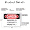 Signmission Smoking In Designated Areas Only, 24 in W x Rectangle, Plastic OS-2PACK-DS-P-1824-L-1574 - alternate 5